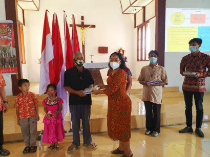 Sosialisasi Empat Pilar di Jemongko Kab. Sanggau, Maria Goreti: Pancasila Menyatukan Kita