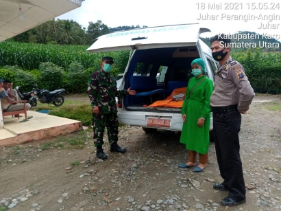 Evakuasi Jenazah Warga Juhar Ginting Dibantu Babinsa Koramil 07/Juhar DIM 0205/TK