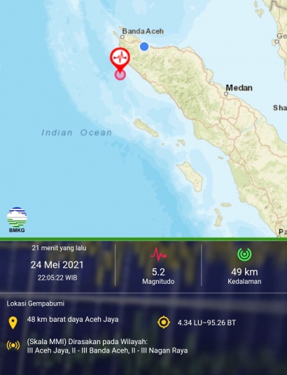 Calang, Aceh Besar, Pidie, Pidie Jaya Diguncang Gempa 5.2 Skala Richter