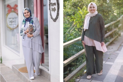 Tips Mix and Match Celana Kulot dengan Hijab Buat Kamu si Pemilik Badan Curvy