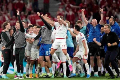 Luar Biasa, Menang Besar dari Rusia, Denmark Lolos ke Babak Knock Out Euro 2020