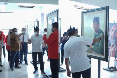 Peringati Bulan Bung Karno, Untag Surabaya Gelar Pameran Lukisan