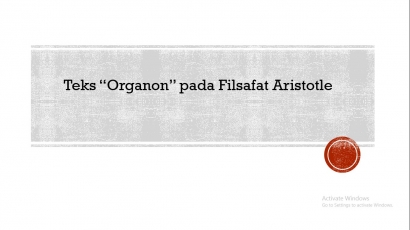 Teks "Organon" pada Filsafat Aristotle
