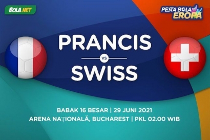Prediksi Pertandingan Prancis Vs Swiss di Babak 16 Besar Euro 2020