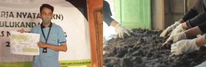Mahasiswa KKN UM Adakan Sosialisasi Cara Membuat Pupuk Kompos pada Warga Desa Bulukandang.