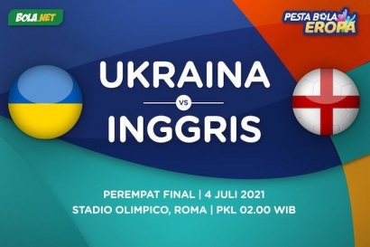 Prediksi Pertandingan Ukraina vs Inggris di Perempat Final Euro 2020