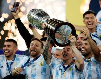 Juara Piala Copa America 2021 "Argentina": Lionel Messi Pemain Terbaik dan Top Skor