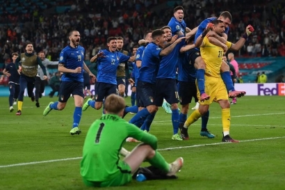 Dramatis, Italia Juara Euro 2020 dan Inggris Memang Tak "Dilahirkan" untuk Adu Penalti
