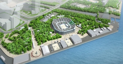 Area "Shiokaze Park", Dibangun Khusus untuk Cabang Olahraga Bola Volley Pantai