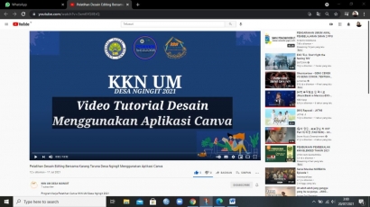 Tim KKN UM Buat Video Pelatihan Desain dan Editing Melalui Aplikasi Canva