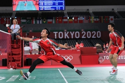 Hasil Memuaskan Pertandingan Badminton Ganda Putra Indonesia vs Korea di Olimpiade Tokyo 2020