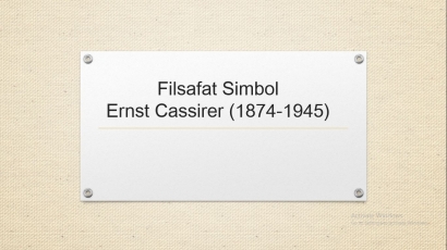 Filsafat Simbol Ernst Cassirer