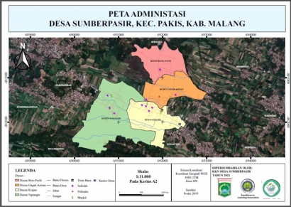 Pembuatan Peta Administrasi Desa Sumberpasir, Kecamatan Pakis, Kabupaten Malang
