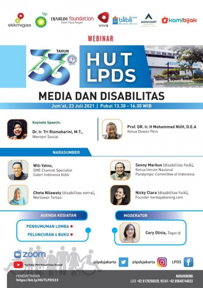 Peringati HUT ke-33, LPDS Gelar Webinar Bertema "Media dan Disabilitas"