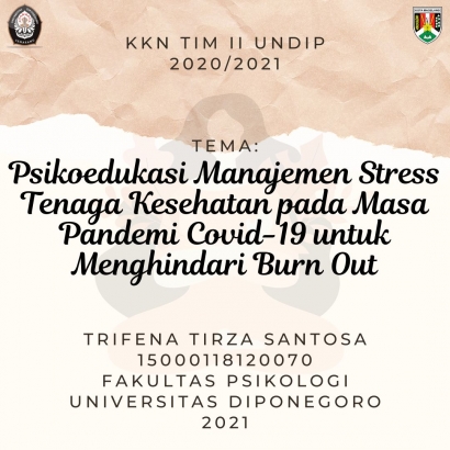 Isu Manajemen Stres dan Burn Out pada Tenaga Kesehatan Menjadi Perhatian Mahasiswa KKN Tim II Undip