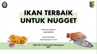 Ikan Inilah Rekomendasi untuk Olahan Nugget ala Mahasiswa KKN UNDIP