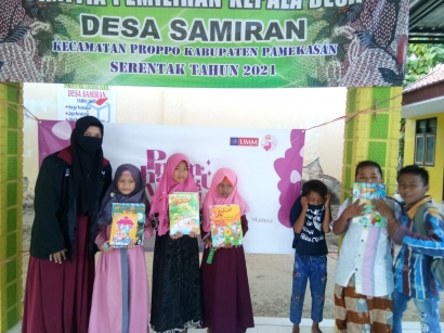 Bantu Tingkatkan Budaya Literasi, Mahasiswa PMM UMM Mengadakan Gerakan Literasi di Desa Samiran