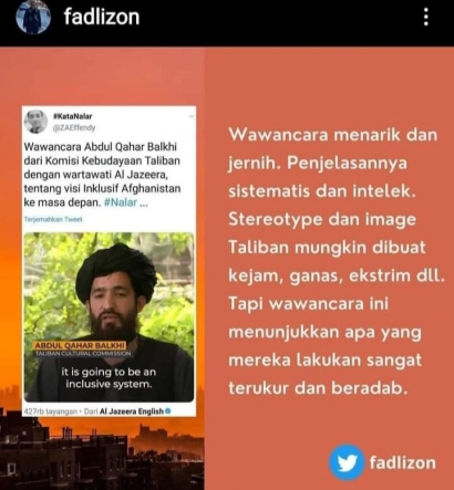 Lucunya Pendukung Taliban di Indonesia