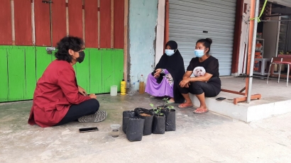 Mahasiswa KKN-T 04 Unisri Memberikan Penyuluhan, Pelatihan Budidaya Tanaman Hortikultura di Pekarangan Rumah