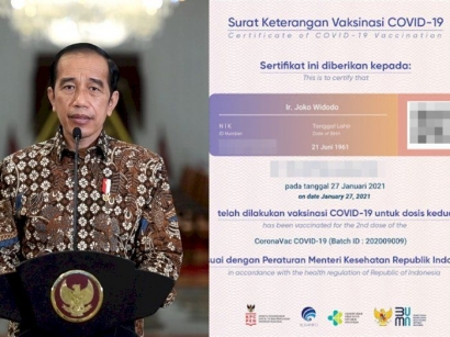 Darurat: NIK sampai Sertifikat Vaksinasi Presiden Jokowi Beredar Luas di Dunia Maya