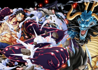 One Piece Chapter 1026: Bentrokan Haki Raja Luffy dan Kaido Membelah Langit