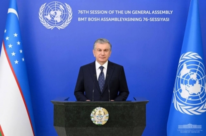 President of Uzbekistan Shavkat Mirziyoyev Speech at the 76th Session of the UNGA