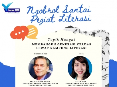 Ngobrol Santai Forum TBM Bogor, Promosikan Aktivitas Literasi