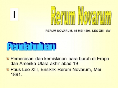 Tentang Relasi Buruh-Majikan dalam Ensiklik "Rerum Novarum"