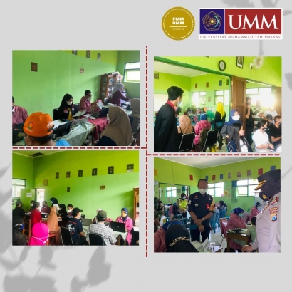 PMM UMM Melaksanakan Kegiatan Vaksinisasi di Desa Landungsari Malang