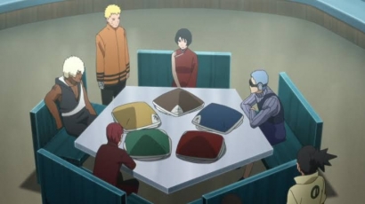 Spoiler Boruto Episode 220: Naruto Usulkan Pelaksanaan Ujian Chunin di Meeting Lima Kage!
