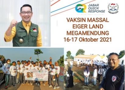 Jabar Quick Response gandeng PKBM Bakti Nusa Sukseskan Vaksin Massal di Eiger Land Mega Mendung