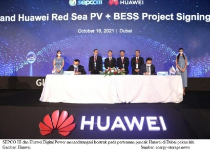 Huawei Menandatangani Proyek Penyimpanan Energi Terbesar Dunia di Dubai 1300MWh