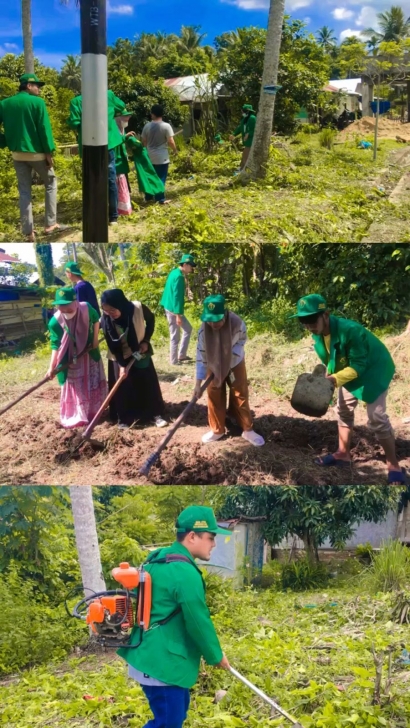 Peduli Lingkungan, KKN PPM Kelompok 110 Gotong Royong di Lahan Gampong Blang Wue Panjoe