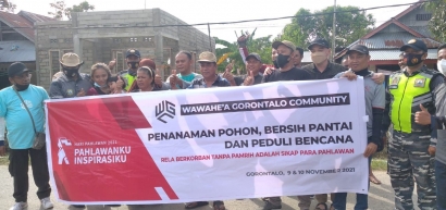WGC Gandeng LANAL Gorontalo Salurkan Paket Sembako
