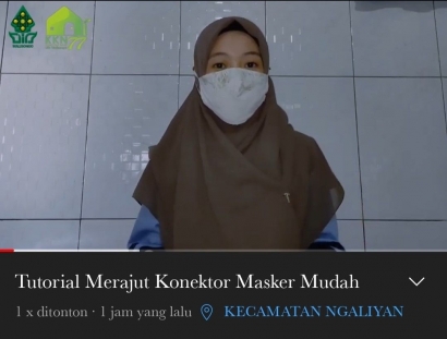 Mahasiswa KKN 77 UIN Walisongo Membuat Video Tutorial Merajut Masker