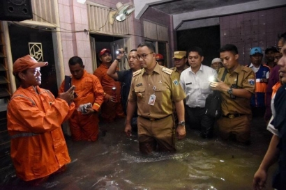  Anies dan Genangan Banjir di Jakarta 