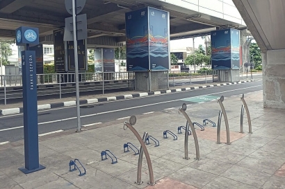 Tempat Parkir Sepeda di Stasiun MRT dan KRL, Kok Sepi?