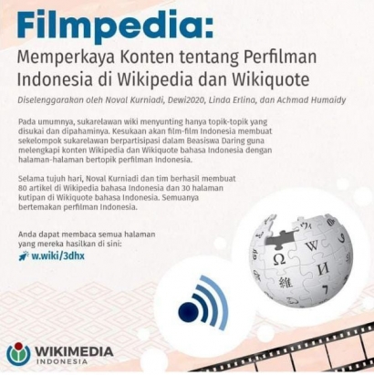 Filmpedia, Belajar Menulis tentang Film di Wikipedia