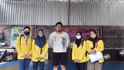 Pendampingan Atlet Gulat KONI Kabupaten Grobogan oleh Mahasiswa PKL Gizi UNNES