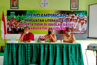 Kegiatan Pendampingan Penguat Literasi Dasar Peserta Didik Sekolah Dasar di Kabupaten Pasuruan 