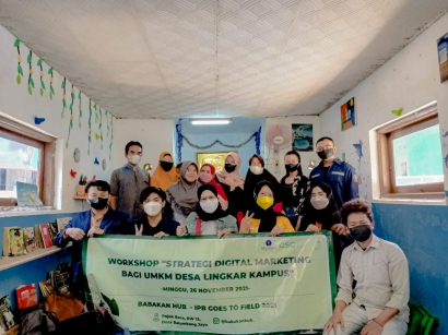 Mahasiswa IPB University Bantu UMKM Desa Lingkar Kampus Go Digital Melalui Babakan Hub