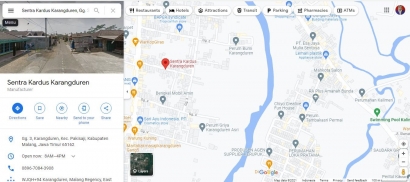 KKN Tematik UM: Petakan Lokasi Sentra Kardus Desa Karangduren di Google Maps