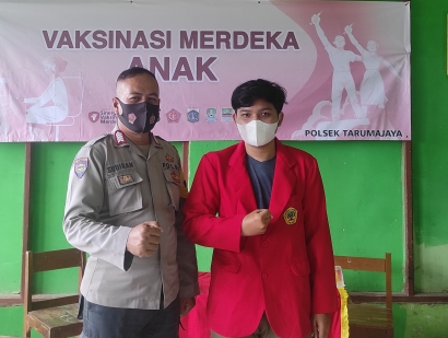 Mahasiswa Untag Surabaya Ikut Berpartisipasi dalam Kegiatan Vaksinasi Merdeka di Kabupaten Bekasi 