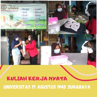 Mahasiswa KKN UNTAG Surabaya Mendesain Logo Produk Kemasan UMKM Minuman Ringan