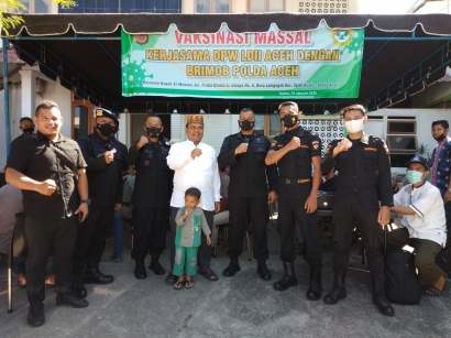 LDII Aceh bersama Brimob Polda Aceh Gelar Vaksinasi