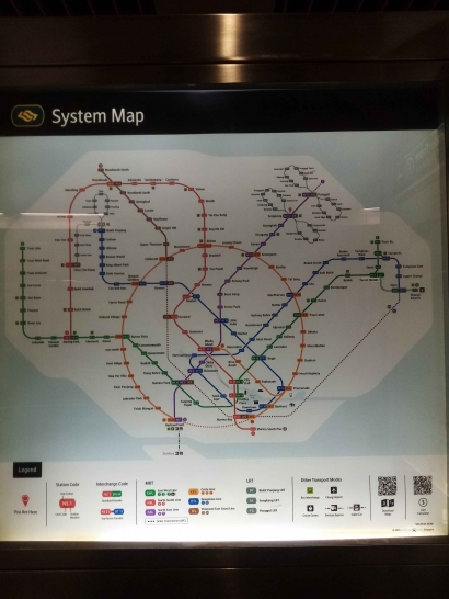 Mengenal Peta Jalur MRT dan LRT Singapura