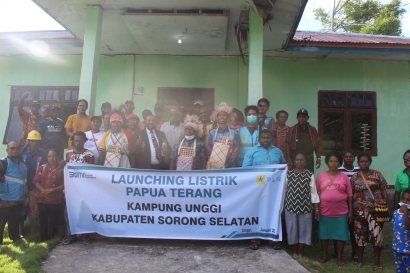 Launching Listrik Papua Terang, Kampung Unggi Distrik Wayer Kabupaten Sorong Selatan Provinsi Papua Barat