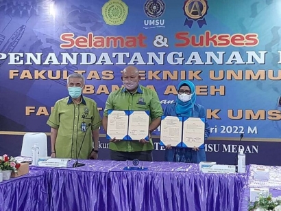 Dukung Kampus Merdeka, Fakultas Teknik Unmuha Kolaborasi dengan Fakultas Teknik Umsu