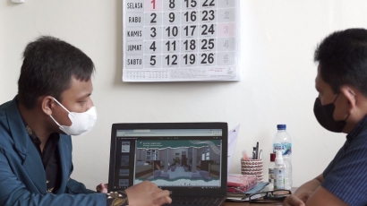 Mahasiswa KKN Undip Melakukan Redesain Interior Kantor Kelurahan Trimulyo agar Tanggap Covid-19
