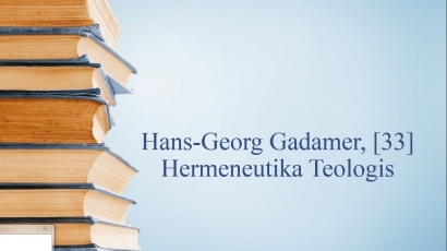 Hans-Georg Gadamer, [33] Hermeneutika Teologis